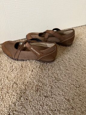 Skechers Brown Mary Jane Comfort Flats